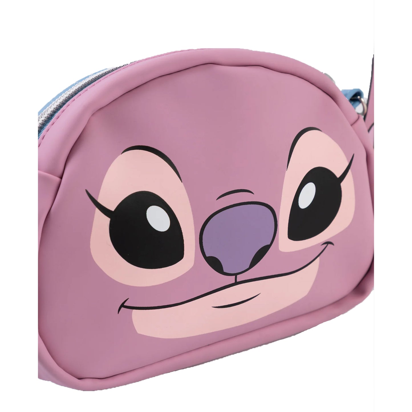 Blue-Pink - Side - Lilo & Stitch Face Crossbody Bag