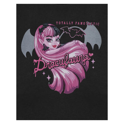 Black - Pack Shot - Monster High Girls Draculaura Short-Sleeved T-Shirt