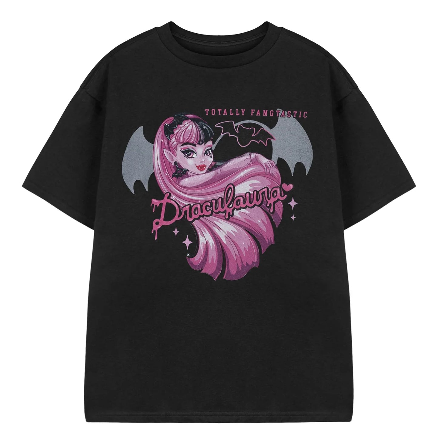 Black - Front - Monster High Girls Draculaura Short-Sleeved T-Shirt
