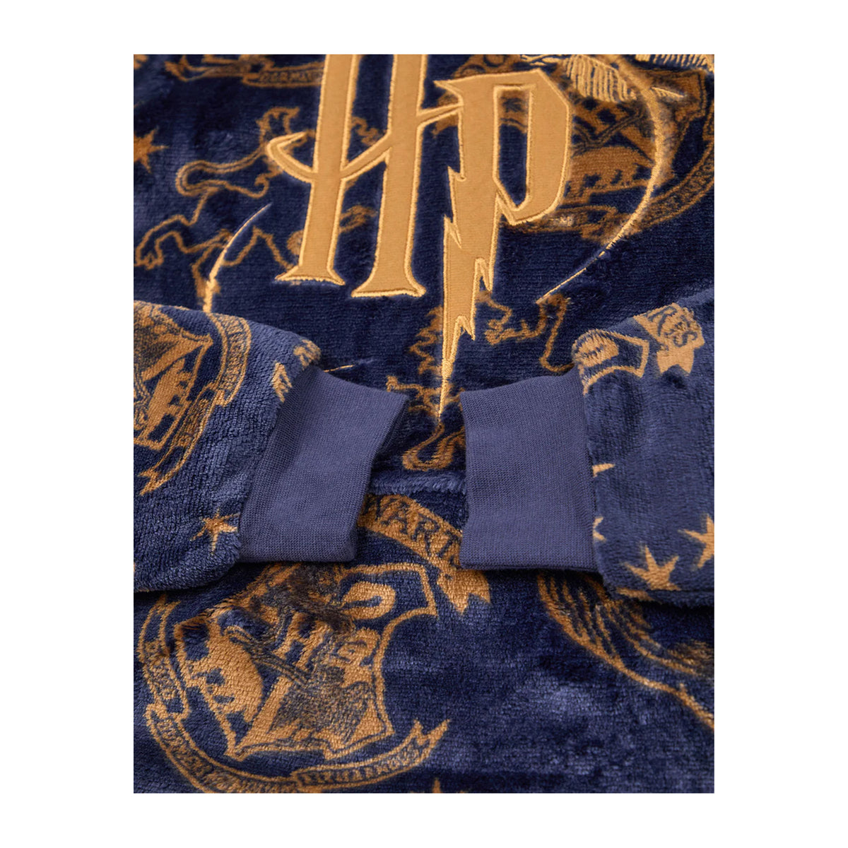 Blue - Side - Harry Potter Girls Embroidered Logo Blanket Hoodie
