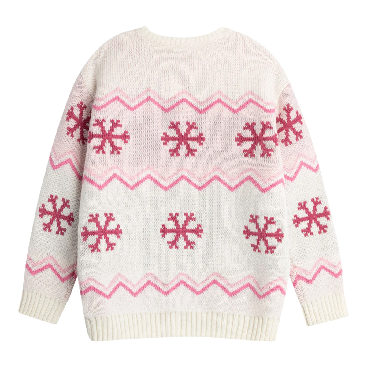 Beige - Back - Bluey Girls Character Christmas Jumper