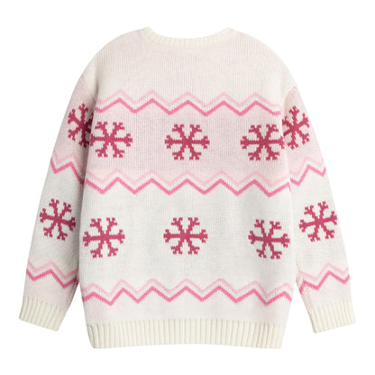 Beige - Back - Bluey Girls Character Christmas Jumper