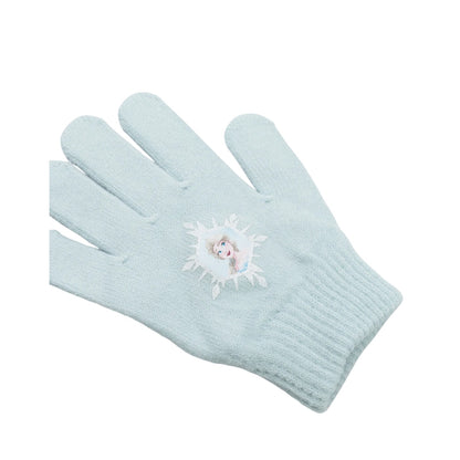 Blue - Pack Shot - Frozen Girls Elsa Beanie & Gloves Set