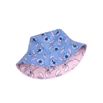 Multicoloured - Back - Lilo & Stitch Girls Reversible Bucket Hat