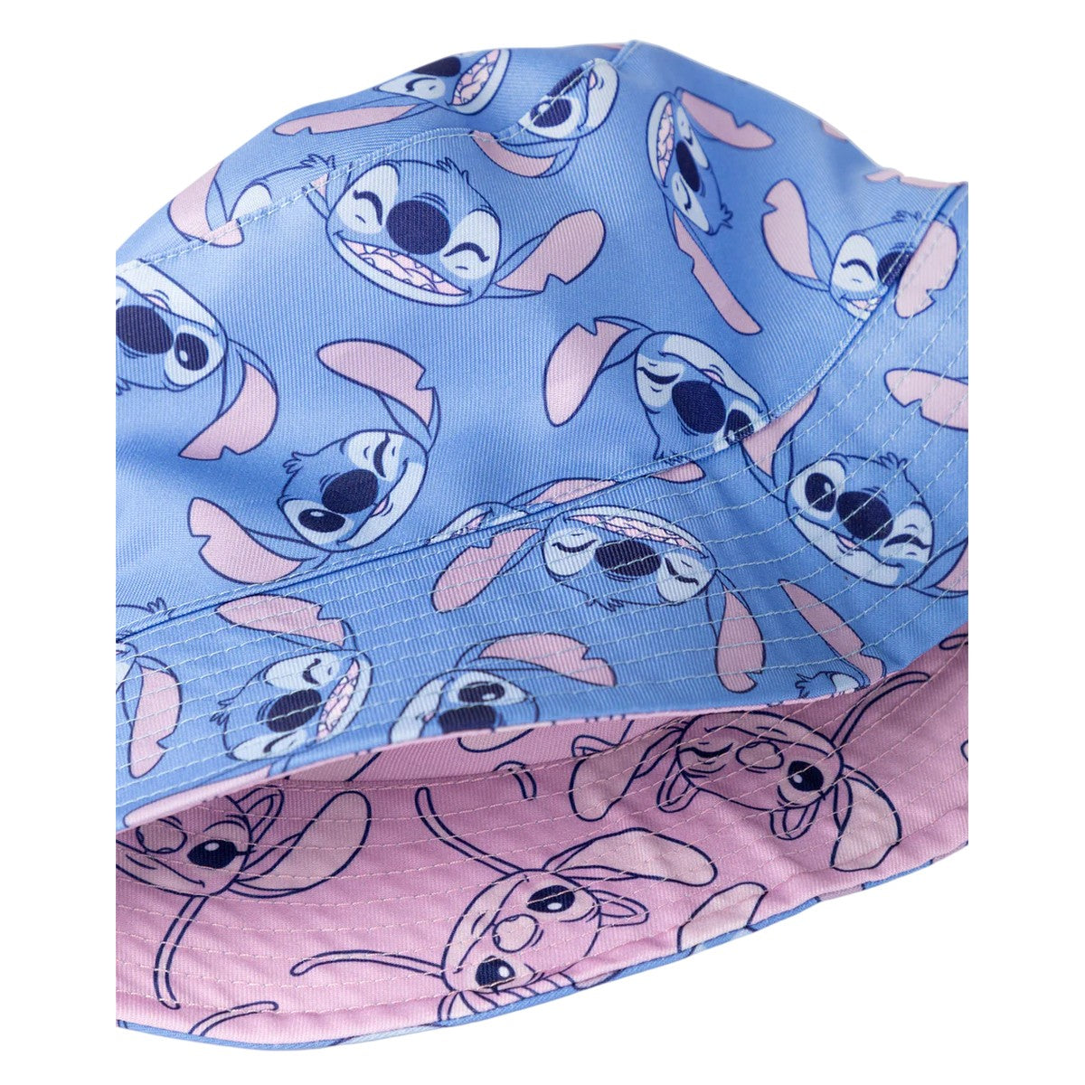 Multicoloured - Side - Lilo & Stitch Girls Reversible Bucket Hat