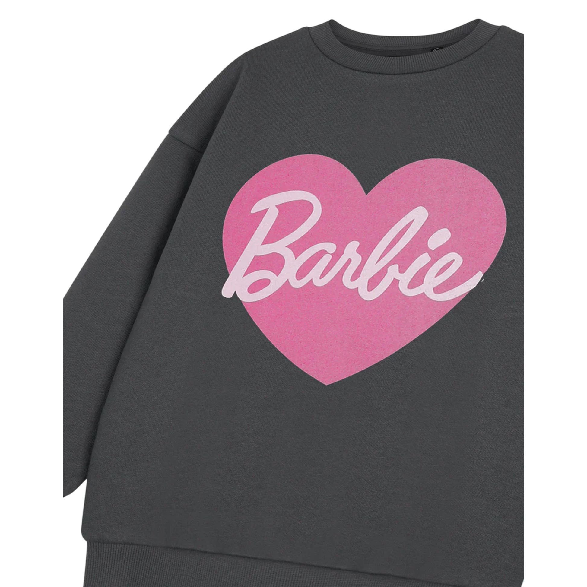 Grey - Side - Barbie Girls Heart Sweatshirt