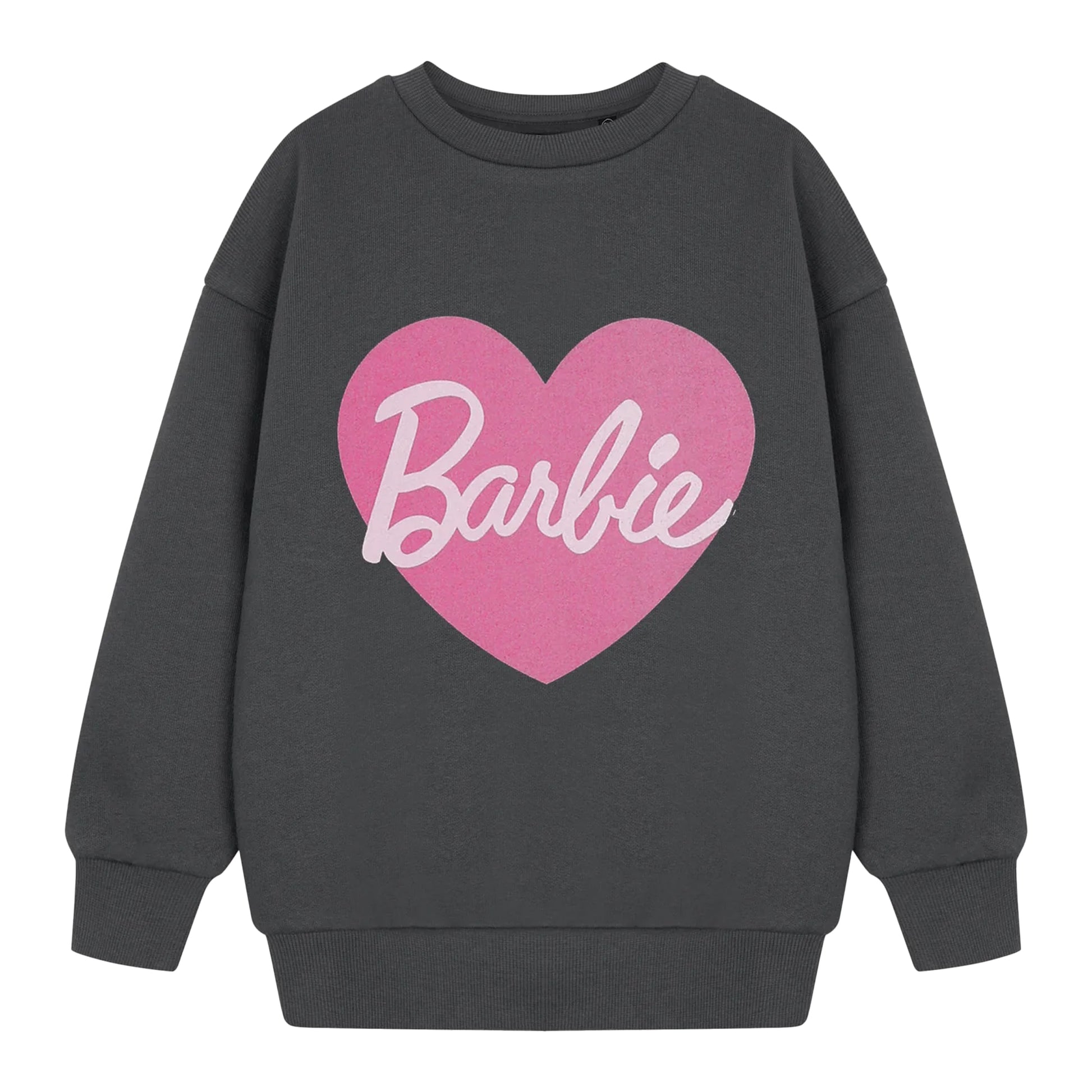 Grey - Front - Barbie Girls Heart Sweatshirt