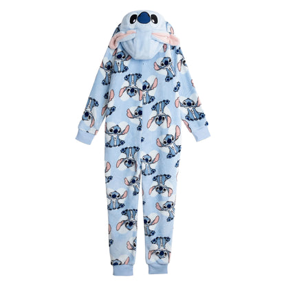 Blue - Back - Lilo & Stitch Girls Stitch All-In-One Nightwear
