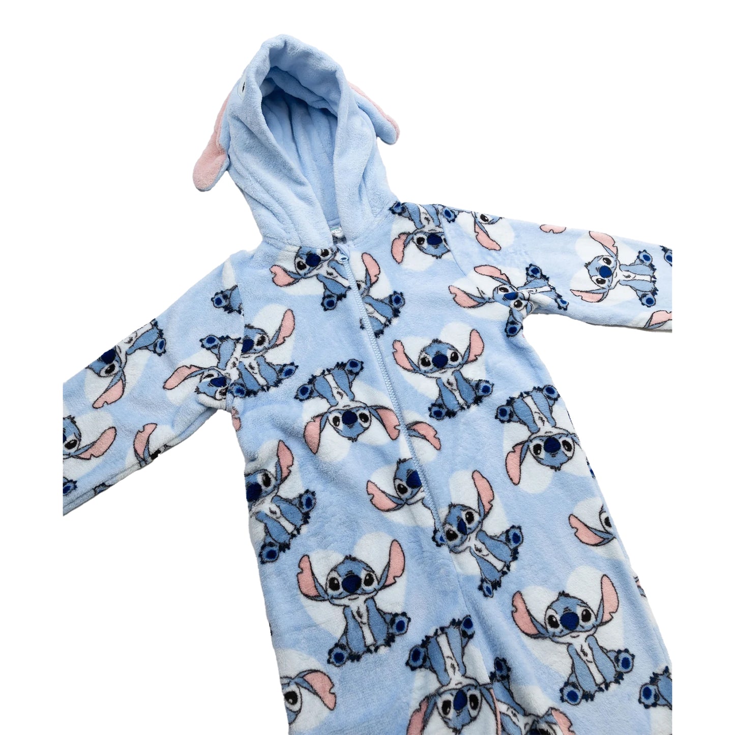Blue - Side - Lilo & Stitch Girls Stitch All-In-One Nightwear