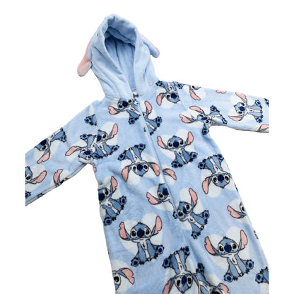 Blue - Side - Lilo & Stitch Girls Stitch All-In-One Nightwear