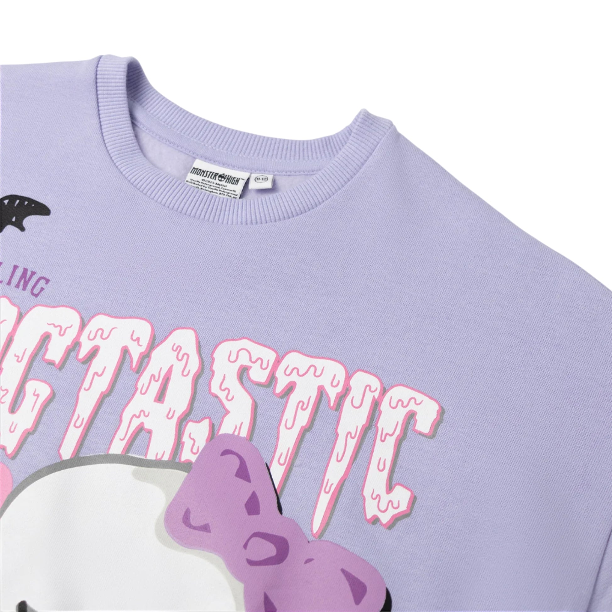Purple - Side - Monster High Girls Fangtastic Printed Sweatshirt & Jogging Bottoms