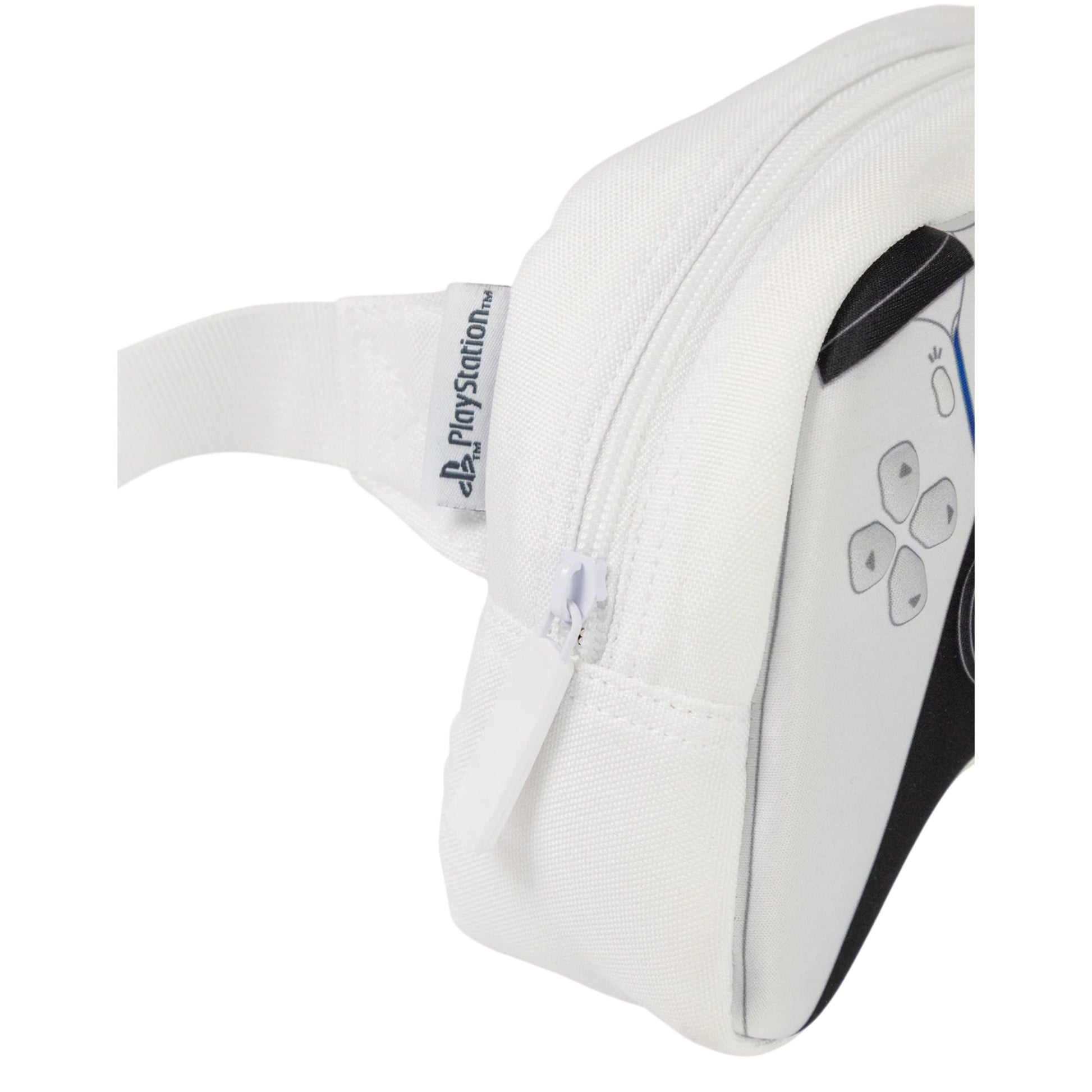 White - Side - Playstation Childrens-Kids Game Controller Crossbody Bag