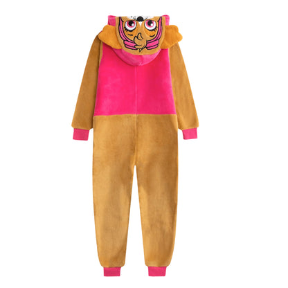 Brown-Pink - Back - Paw Patrol Girls Skye All-In-One Nightwear