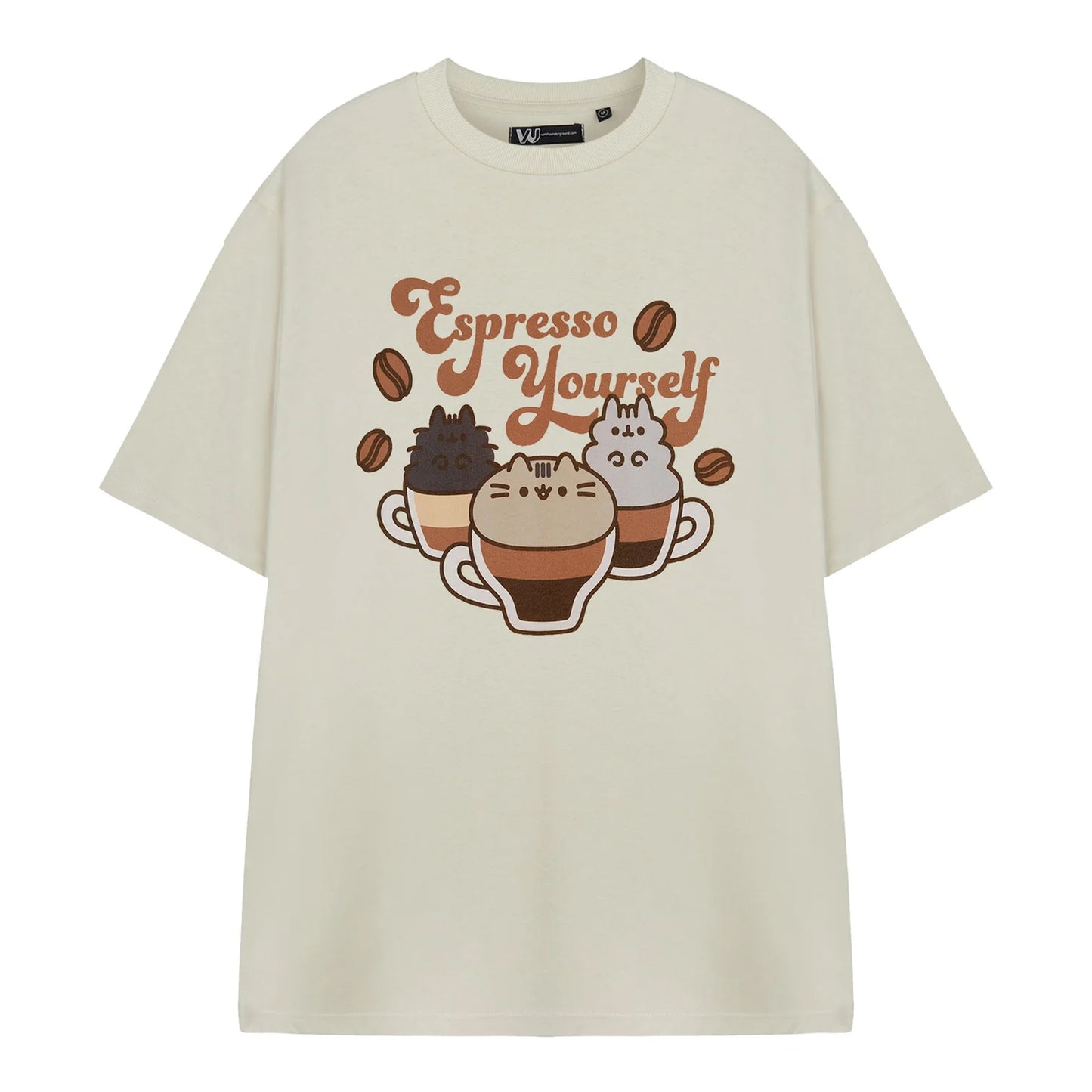 Oatmeal - Front - Pusheen Womens-Ladies Espresso Yourself Short-Sleeved T-Shirt