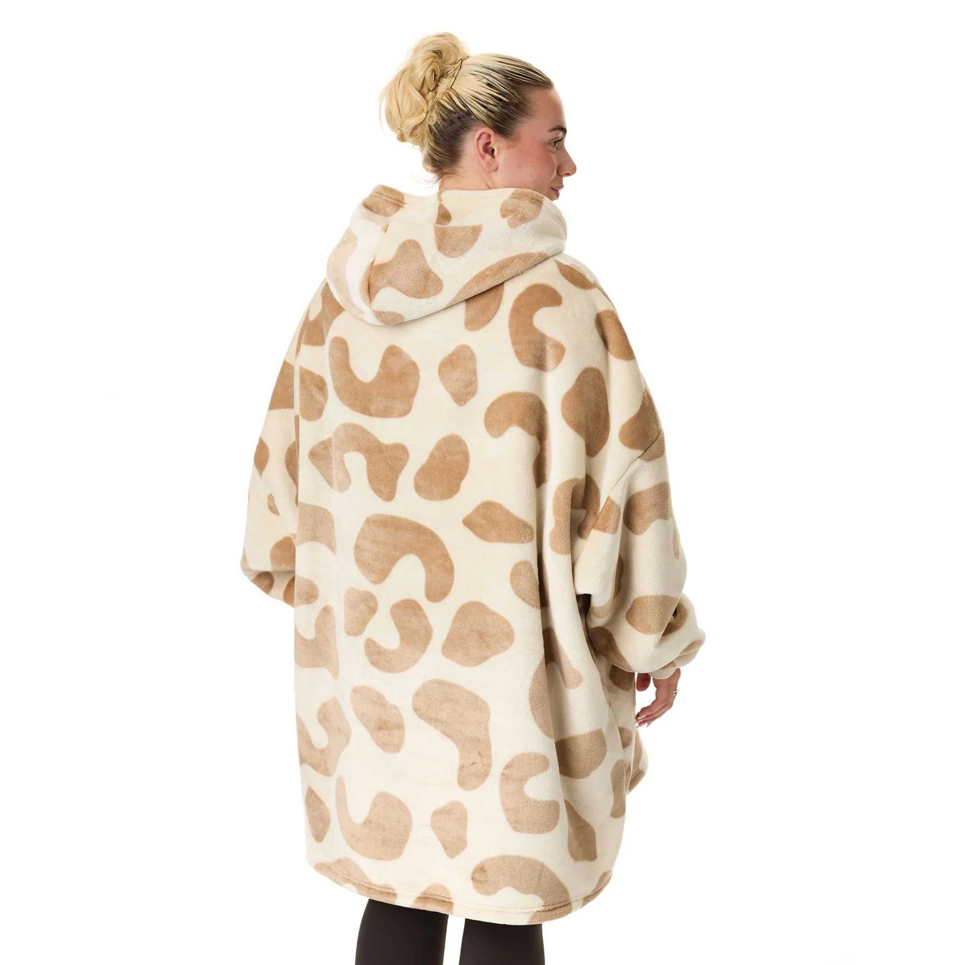 Beige - Back - The Lion King Womens-Ladies Simba Blanket Hoodie