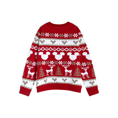 Red - Back - Disney Womens-Ladies Mickey Mouse Christmas Jumper