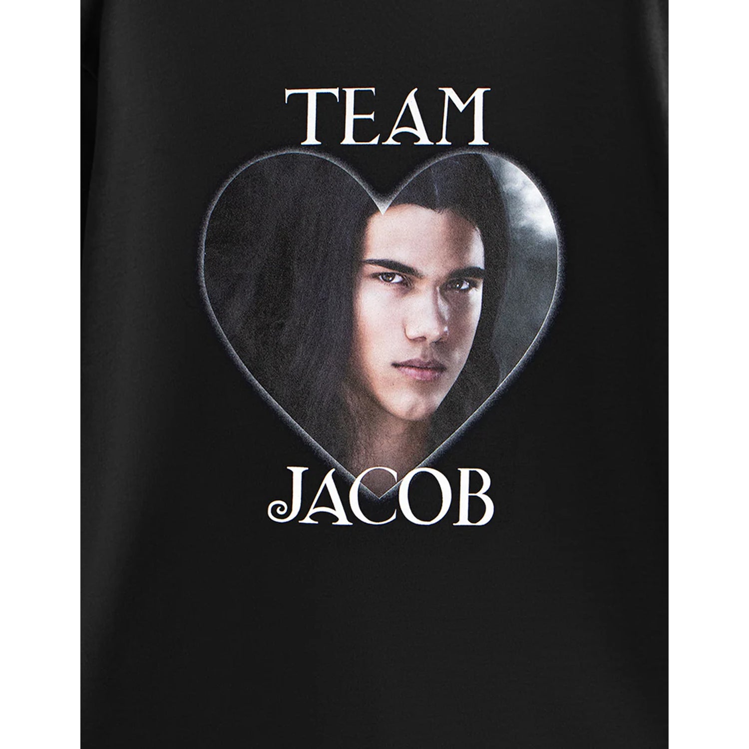 Black - Side - Twilight Womens-Ladies Team Jacob Short-Sleeved T-Shirt