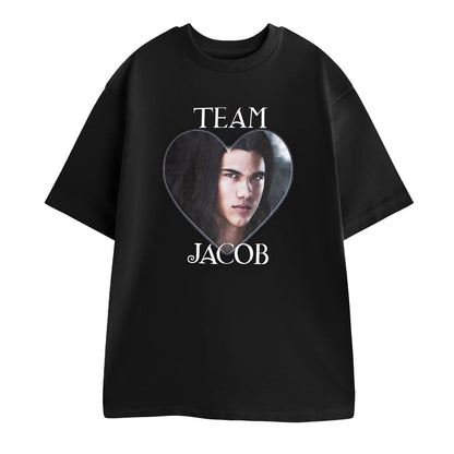 Black - Front - Twilight Womens-Ladies Team Jacob Short-Sleeved T-Shirt