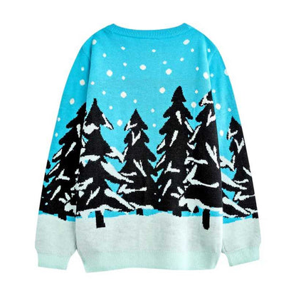 Blue Solid - Back - Pokemon Boys Pikachu Christmas Jumper