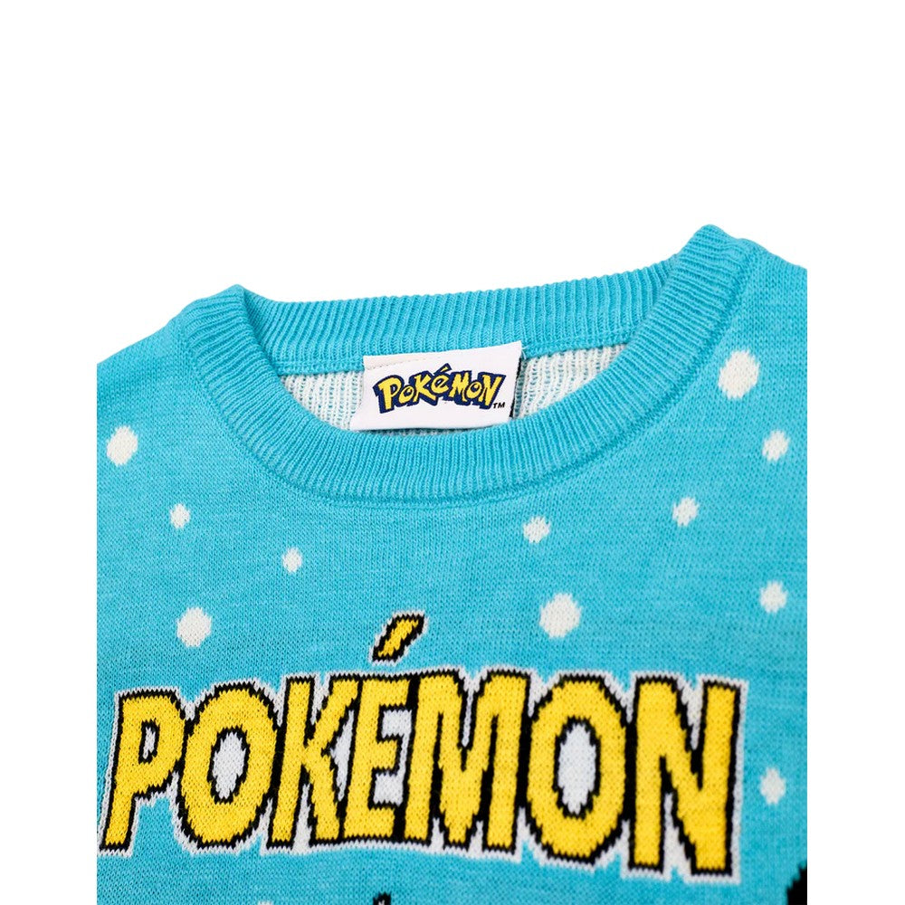 Blue Solid - Lifestyle - Pokemon Boys Pikachu Christmas Jumper