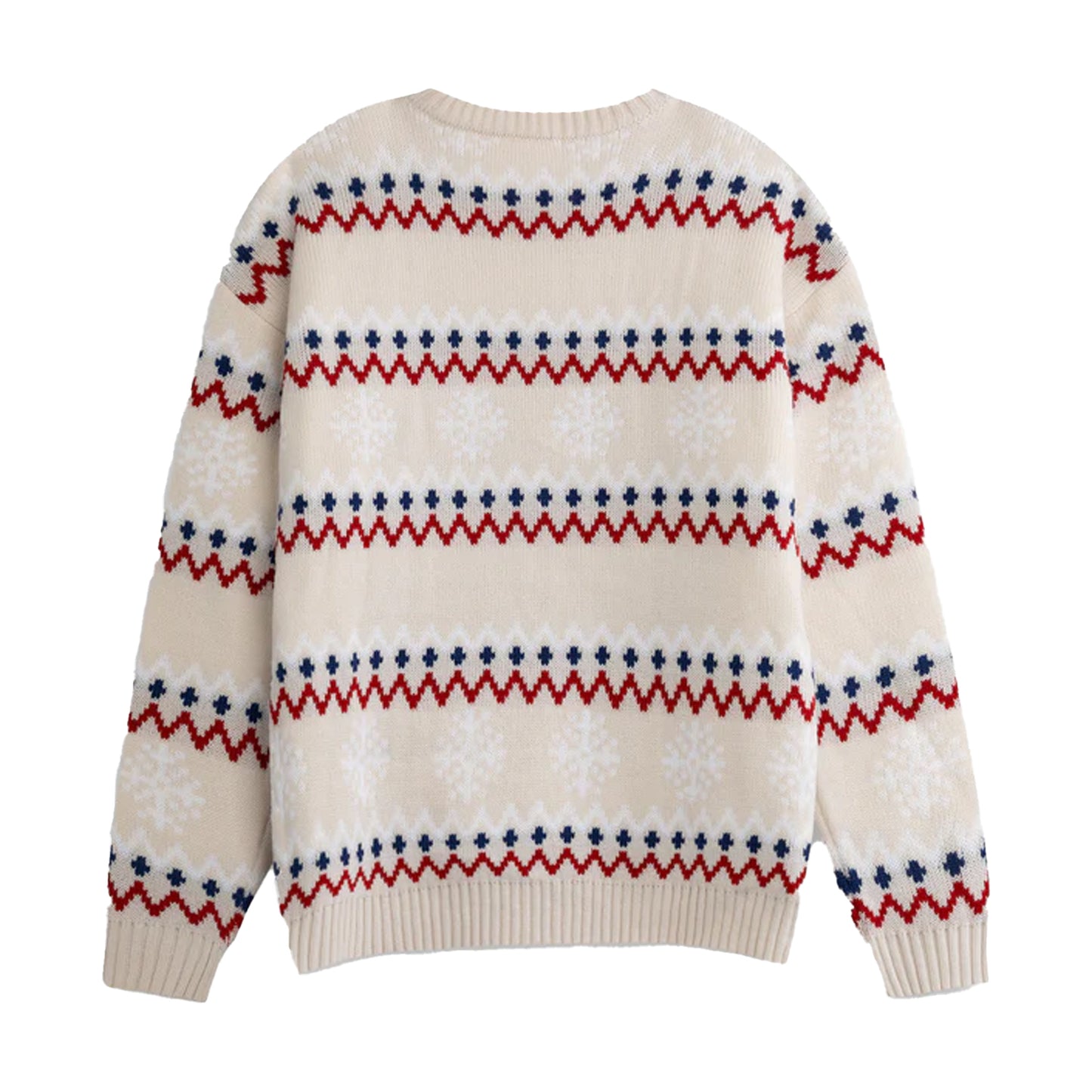 Beige - Back - Bluey Unisex Adult Character Christmas Jumper