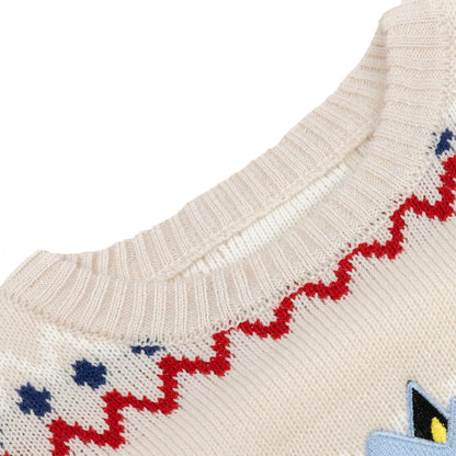 Beige - Side - Bluey Unisex Adult Character Christmas Jumper