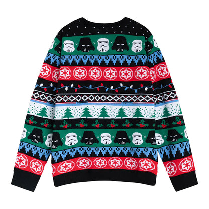 Multicoloured - Back - Star Wars Mens Logo Christmas Jumper