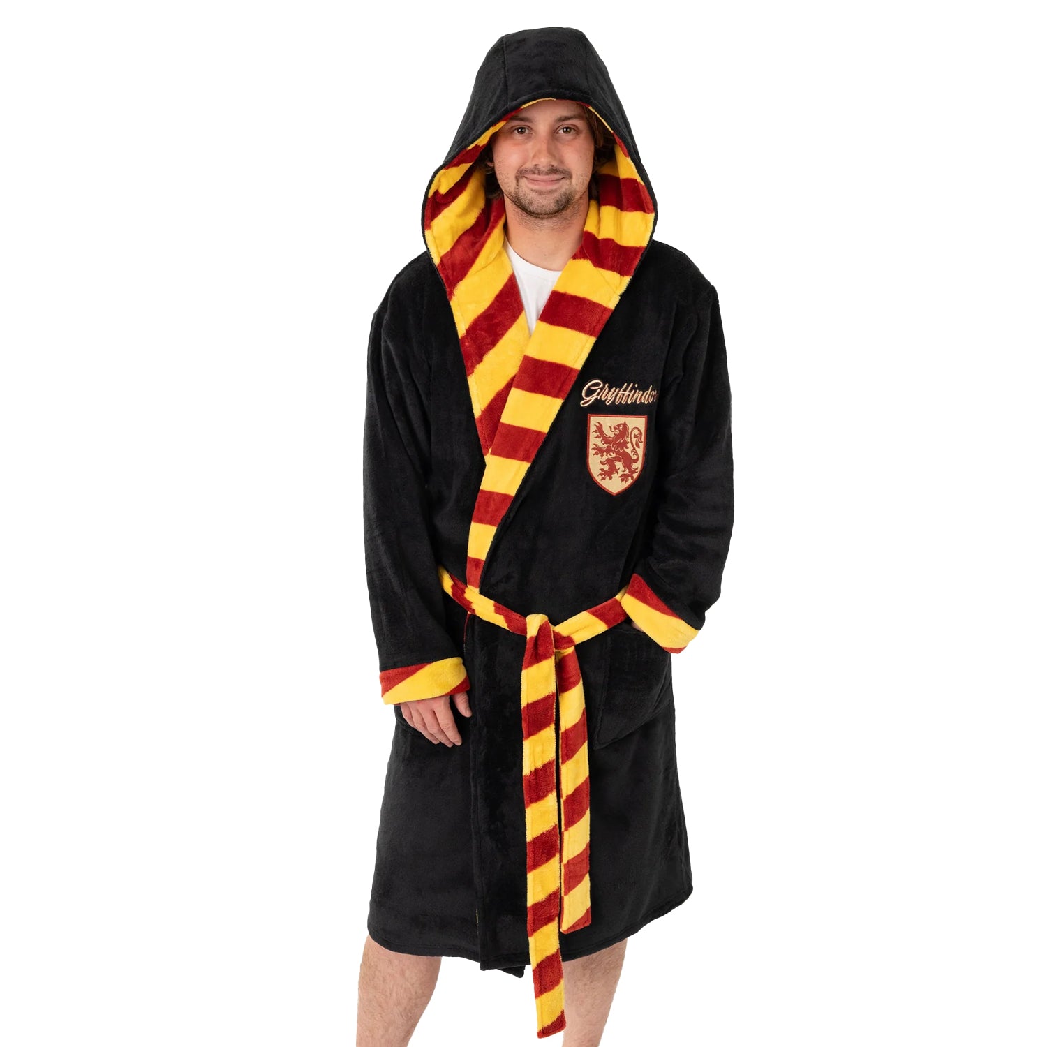 Black - Front - Harry Potter Unisex Adult Gryffindor Hooded Robe