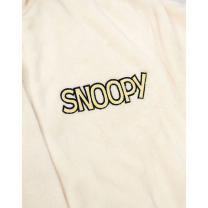 White - Side - Peanuts Womens-Ladies Snoopy Hooded Robe