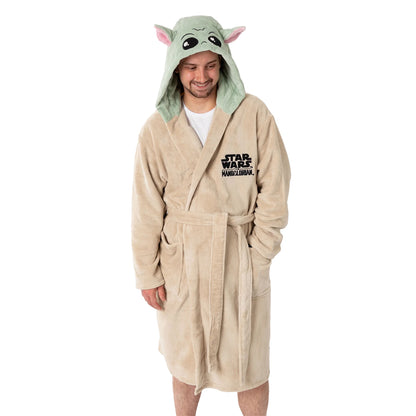 Brown - Front - Star Wars Unisex Adult Mandalorian Hooded Robe
