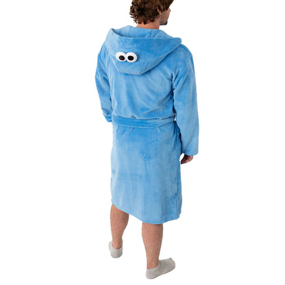 Blue - Back - Sesame Street Unisex Adult Hooded Robe
