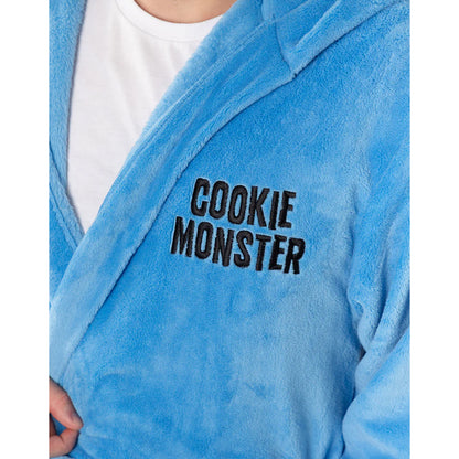 Blue - Side - Sesame Street Unisex Adult Hooded Robe