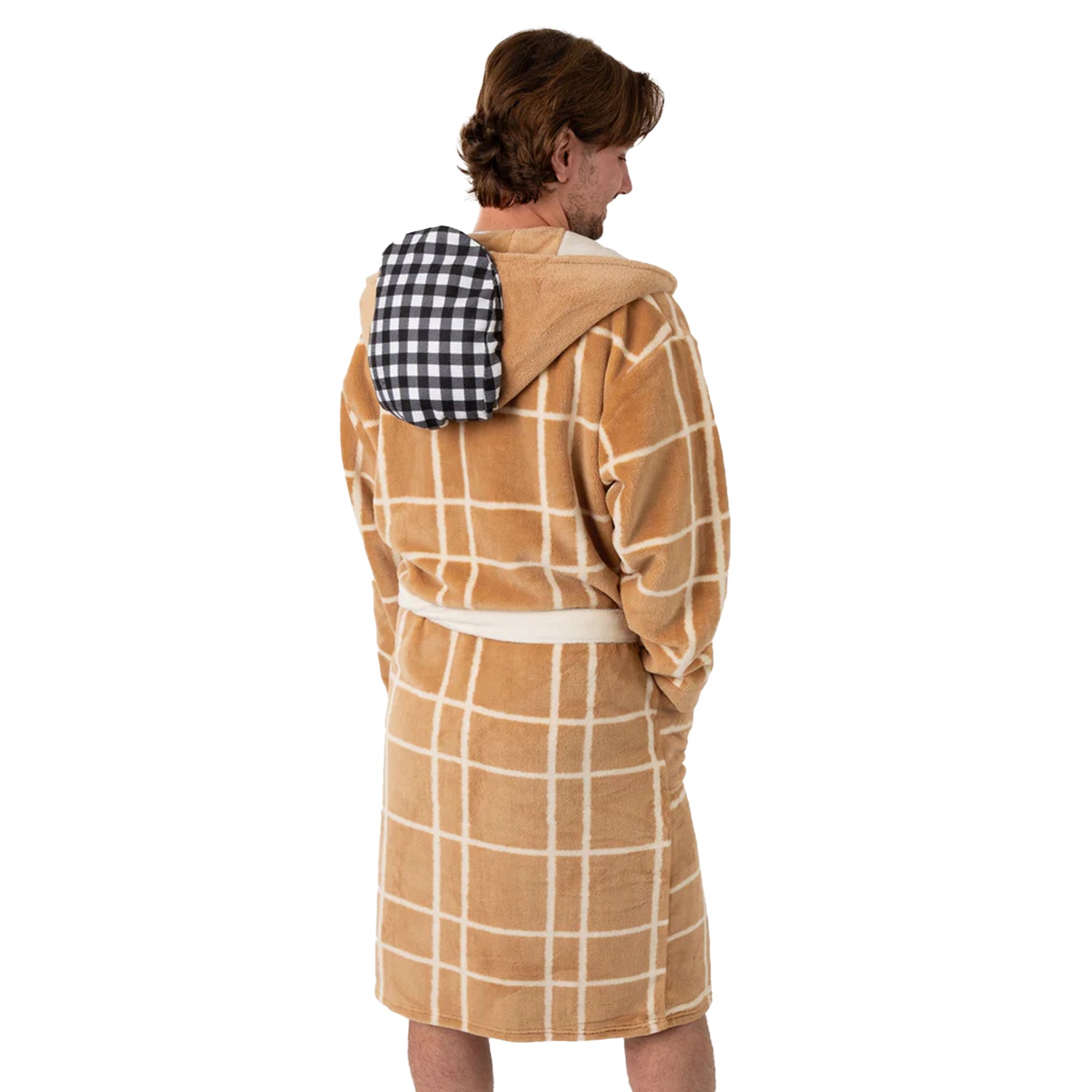 Beige - Back - Only Fools And Horses Mens Hooded Robe