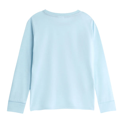 Blue - Back - Lilo & Stitch Childrens-Kids Long-Sleeved Christmas Long Pyjama Set