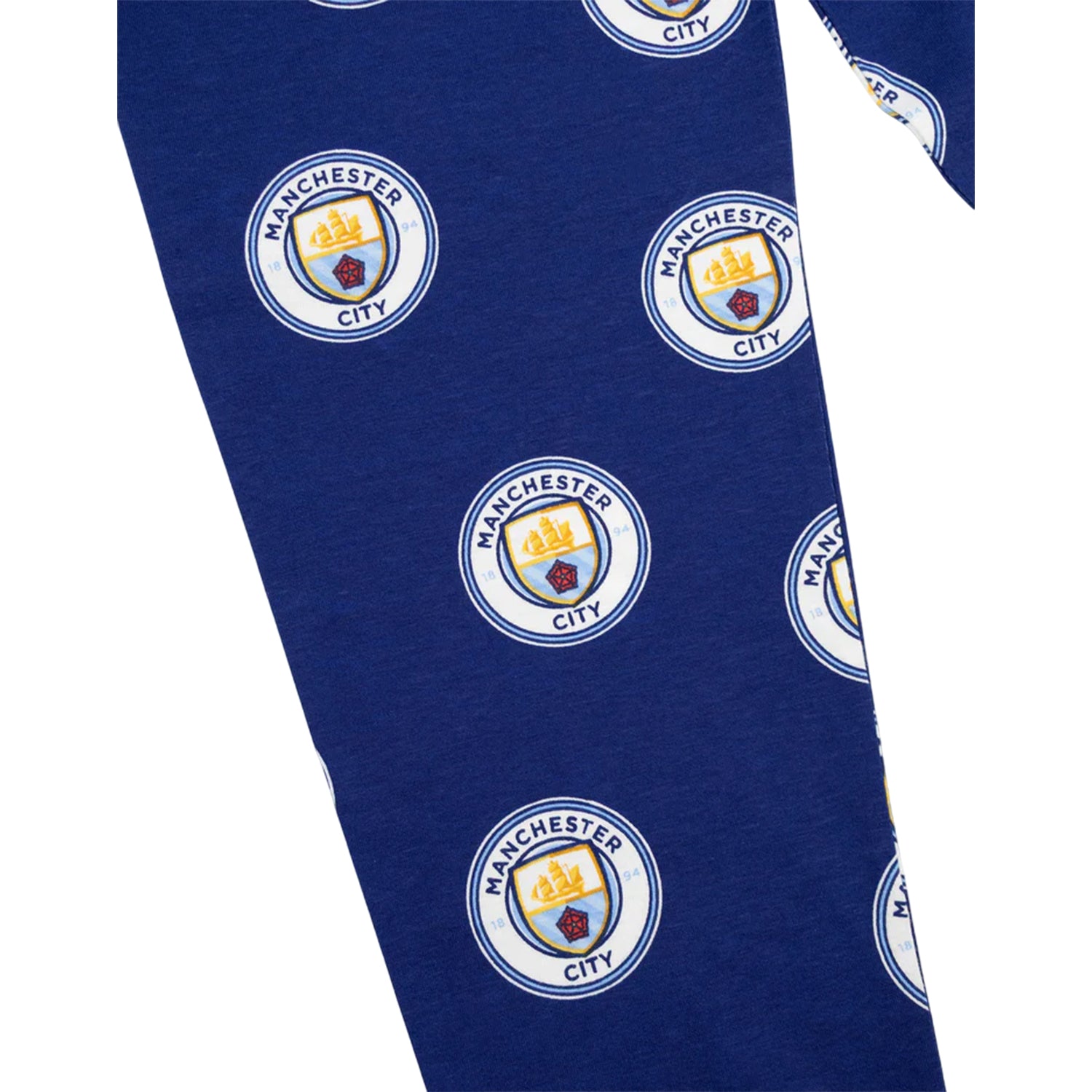 Light Blue-Blue - Lifestyle - Manchester City FC Boys Crest Short-Sleeved Long Pyjama Set