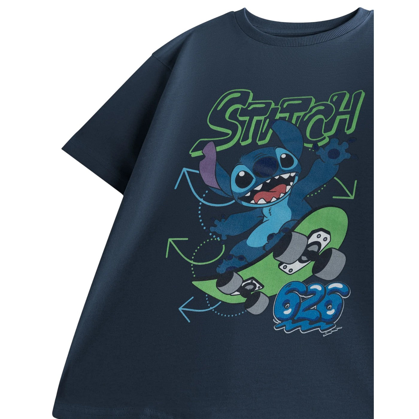Blue - Pack Shot - Lilo & Stitch Boys Skateboard T-Shirt
