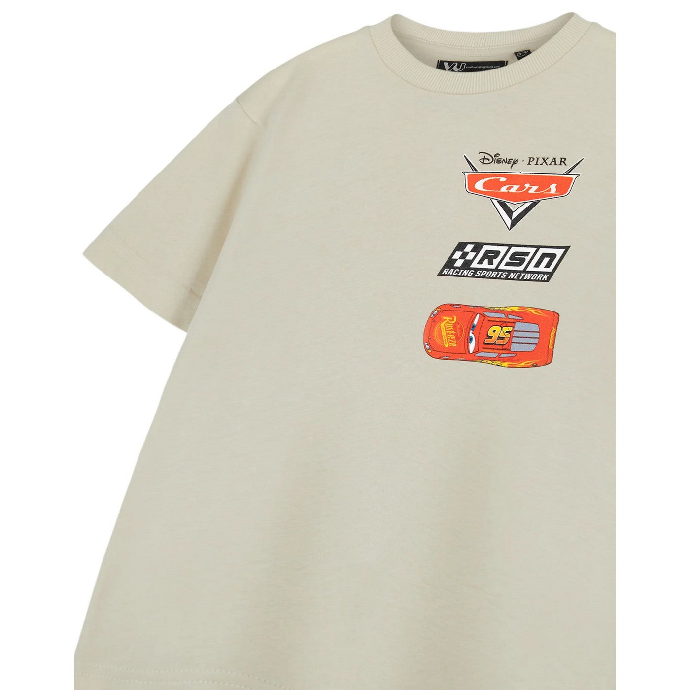Beige - Close up - Cars Boys Lightning McQueen T-Shirt