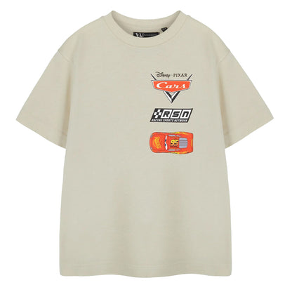 Beige - Front - Cars Boys Lightning McQueen T-Shirt