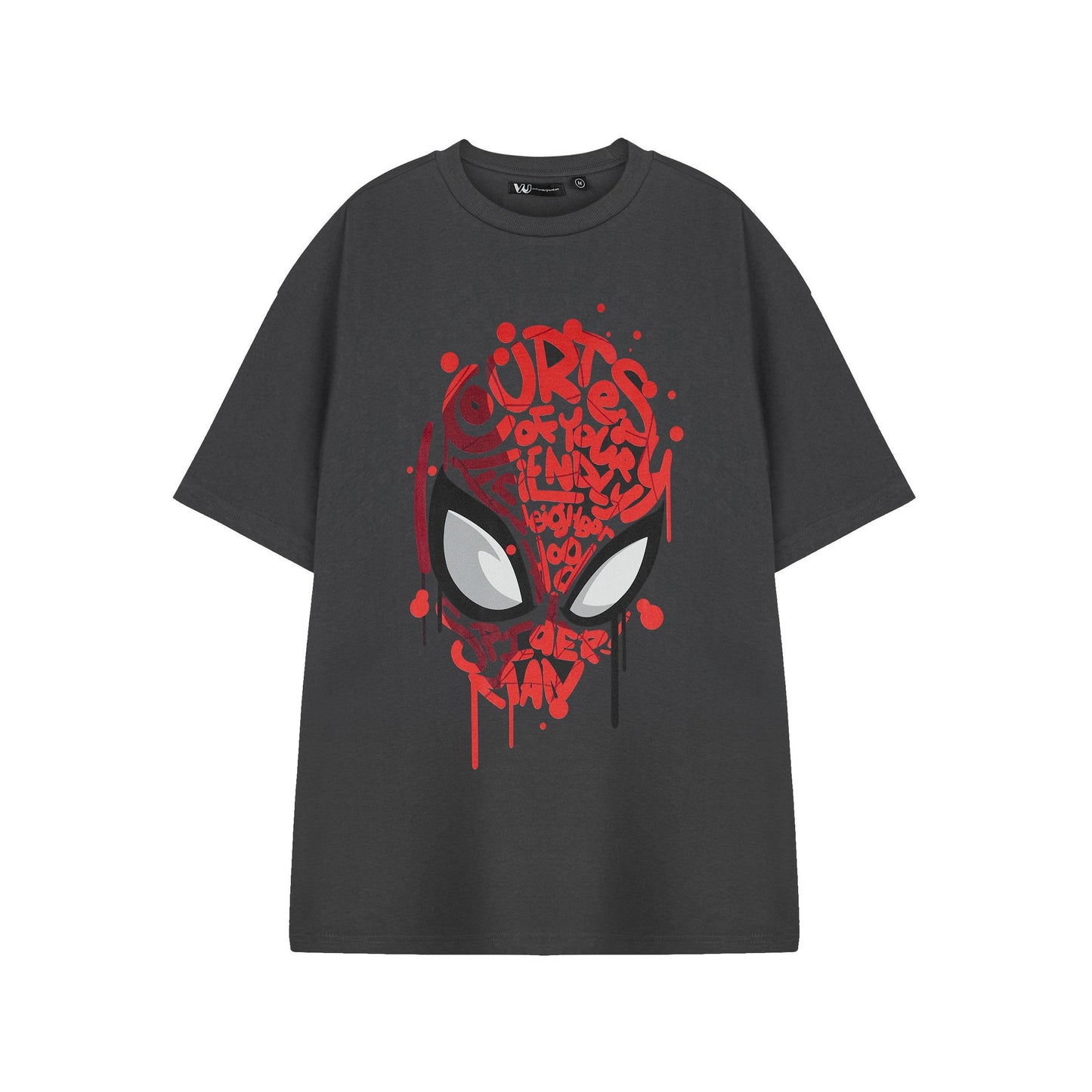 Charcoal - Front - Spider-Man Mens Friendly Neighbourhood Short-Sleeved T-Shirt