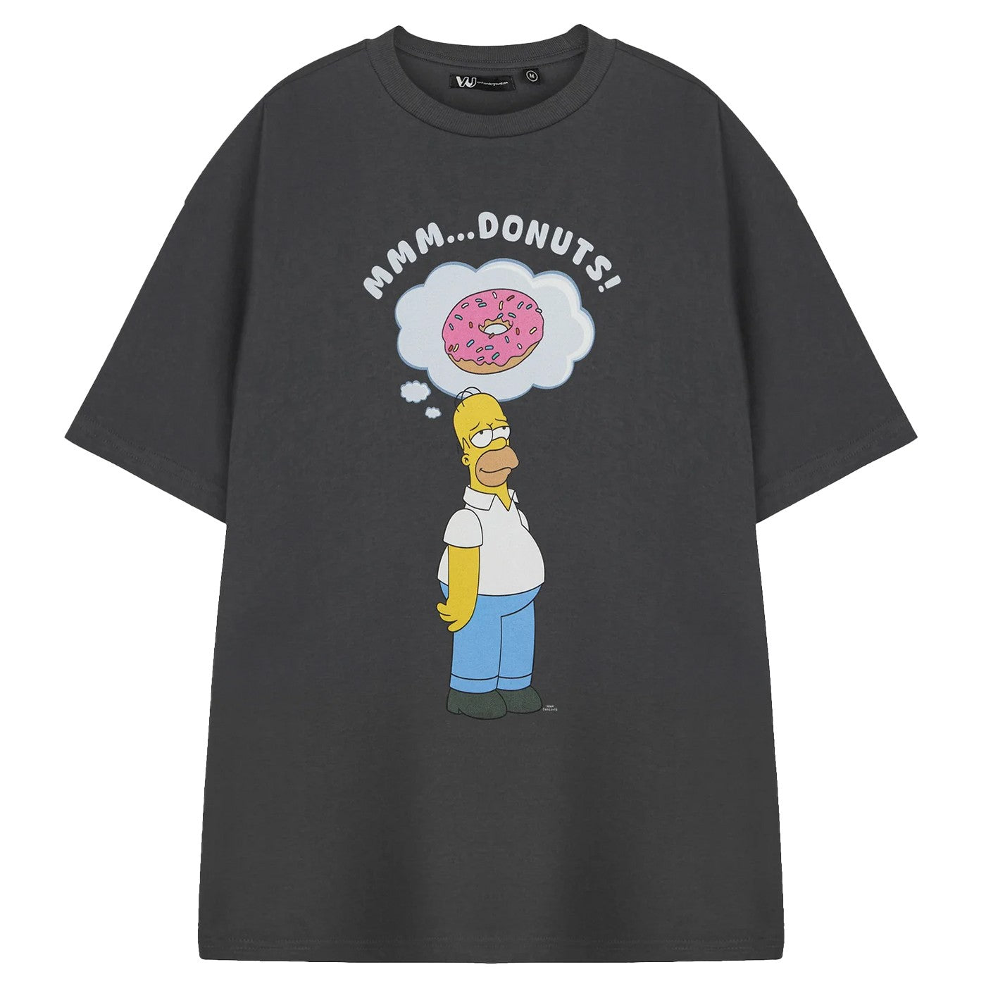 Grey - Front - The Simpsons Mens Donut Short-Sleeved T-Shirt