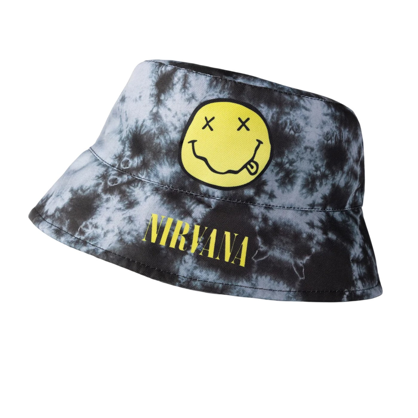 Black - Side - Nirvana Unisex Adult Logo Bucket Hat