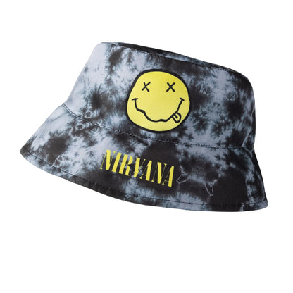 Black - Side - Nirvana Unisex Adult Logo Bucket Hat