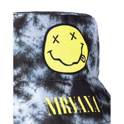 Black - Pack Shot - Nirvana Unisex Adult Logo Bucket Hat