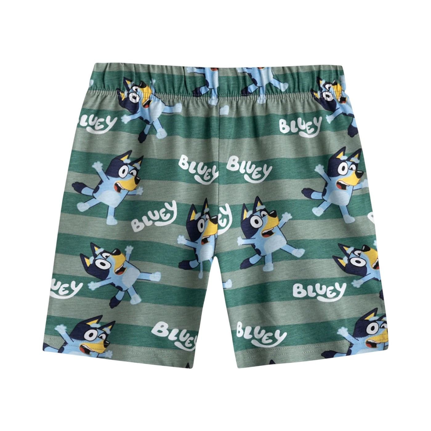 Green-Blue - Side - Bluey Boys Bluey & Bingo Short-Sleeved Short Pyjama Set (Pack of 2)