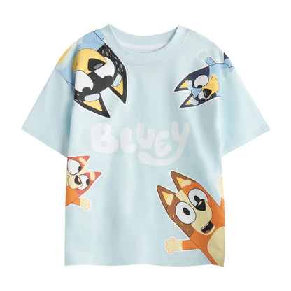 Green-Blue - Lifestyle - Bluey Boys Bluey & Bingo Short-Sleeved Short Pyjama Set (Pack of 2)