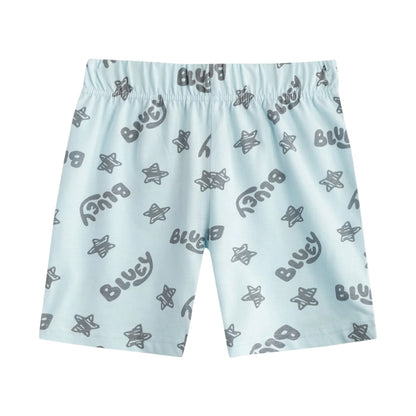 Green-Blue - Pack Shot - Bluey Boys Bluey & Bingo Short-Sleeved Short Pyjama Set (Pack of 2)