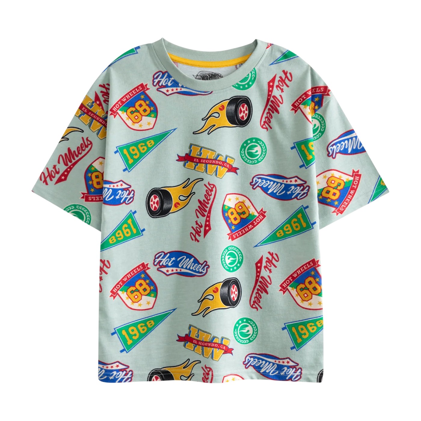 Multicoloured - Back - Hot Wheels Boys Retro Badge Short-Sleeved Short Pyjama Set (Pack of 2)