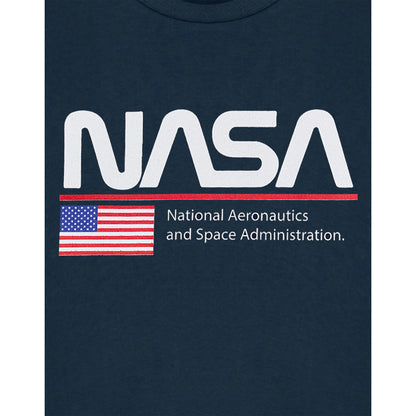Navy - Side - NASA Unisex Adult Space Administration Short-Sleeved T-Shirt
