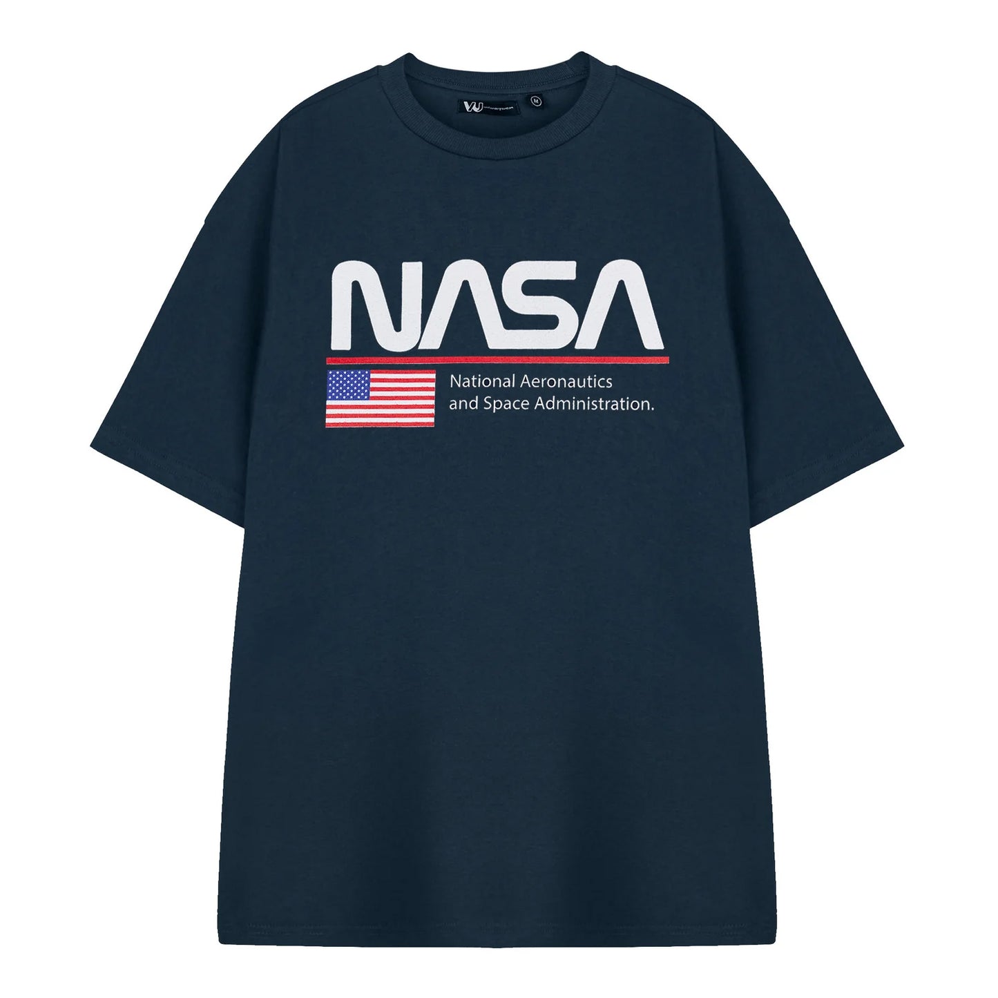 Navy - Front - NASA Unisex Adult Space Administration Short-Sleeved T-Shirt