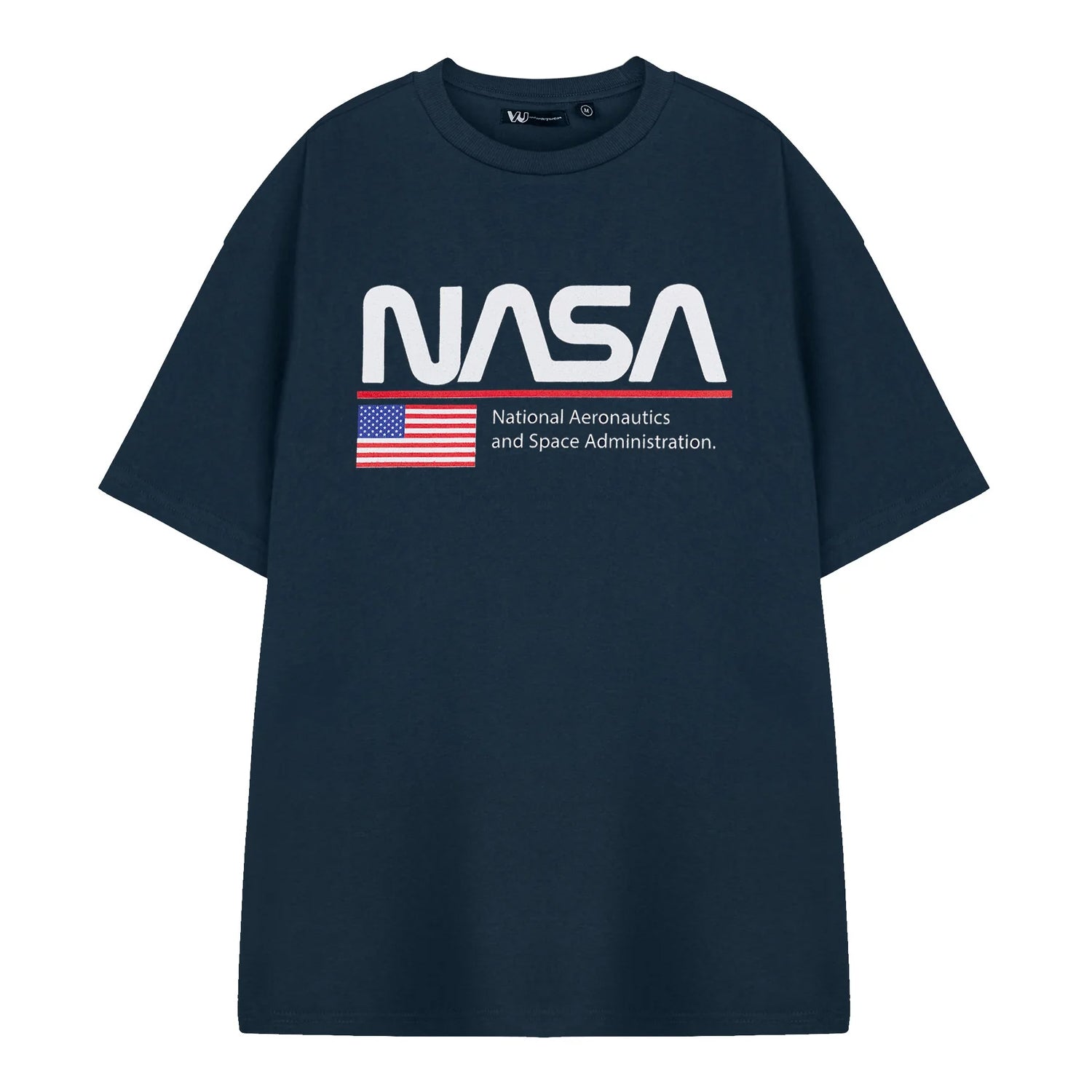 Navy - Front - NASA Unisex Adult Space Administration Short-Sleeved T-Shirt